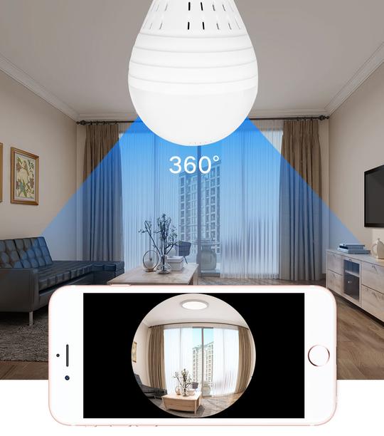 960P 360 Degree Wireless IP Camera Fisheye Panoramic Surveillance Security Camera Wifi Night vision Bulb Lamp