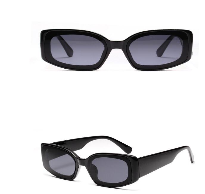 813018 candy color square sunglasses female color transparent glasses male European and American hipster recommended