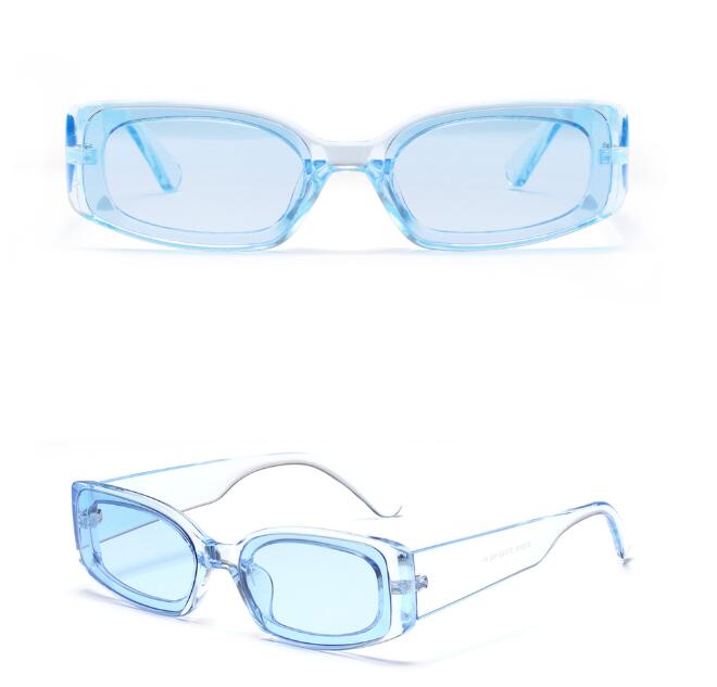 813018 candy color square sunglasses female color transparent glasses male European and American hipster recommended