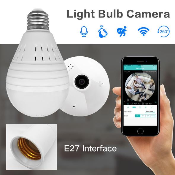 960P 360 Degree Wireless IP Camera Fisheye Panoramic Surveillance Security Camera Wifi Night vision Bulb Lamp